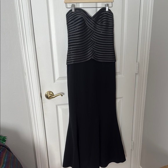 Vintage black strapless Daymor couture dress size 8 - Picture 1 of 7